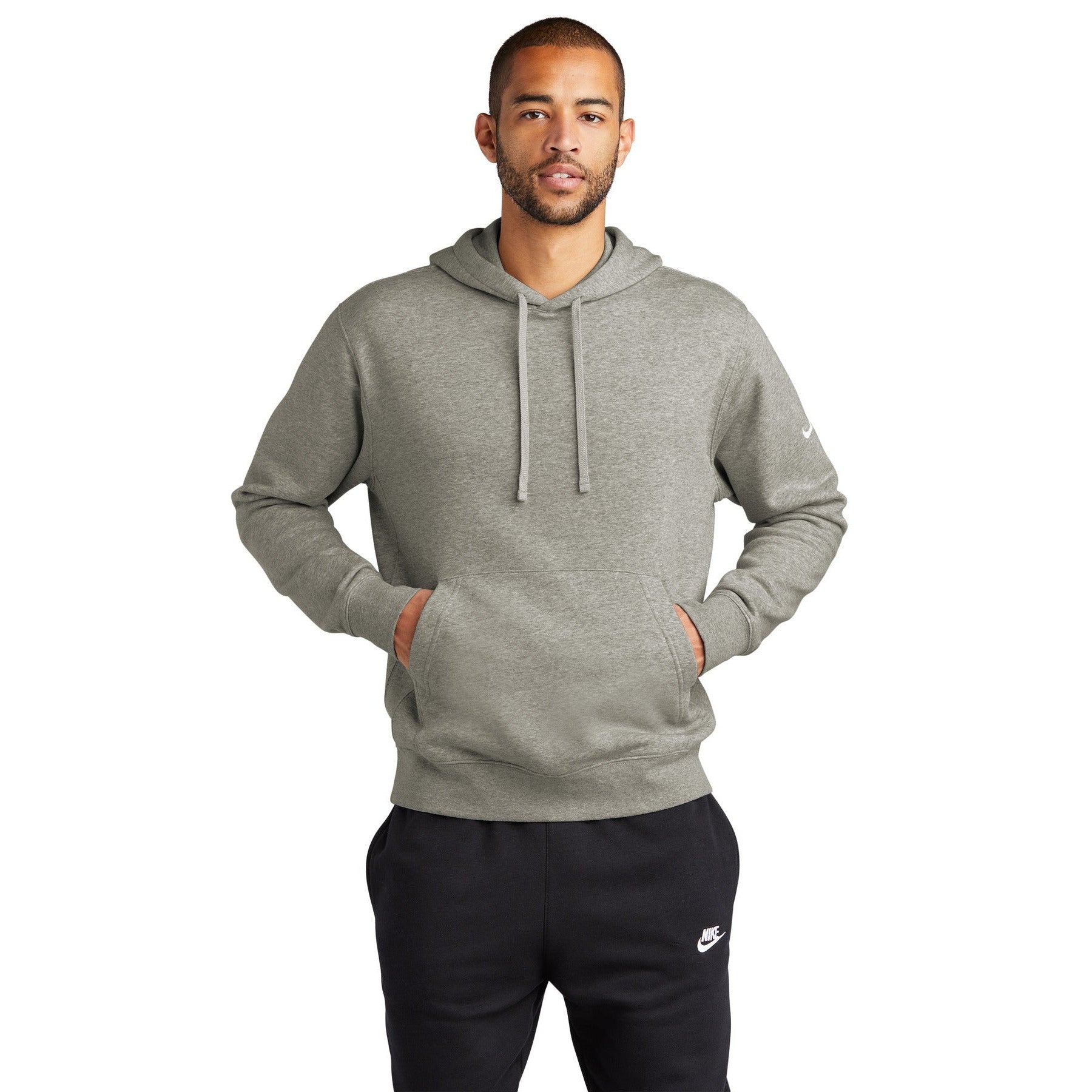 Nike-Nike Club Fleece Sleeve Swoosh Pullover Hoodie NKDR1499-MedTech-3